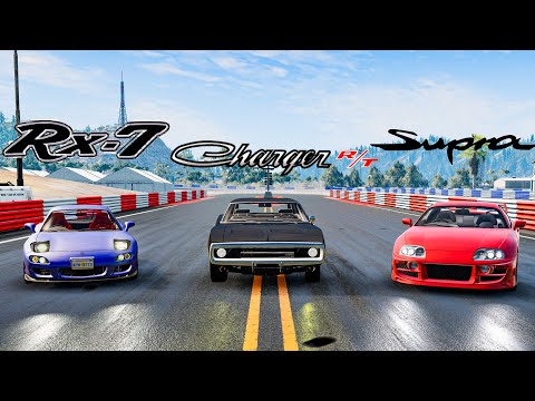 DragRacing, Oldschool MUSCLE vs JDM Heroes - BeamNG