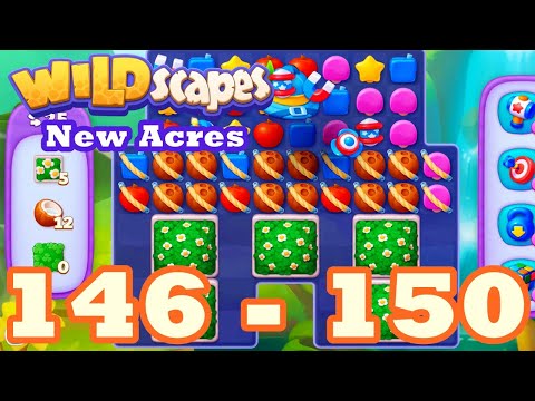 Wildscapes: New Acres Level 146 - 150 HD Gameplay | 3 match puzzle | android | 147 | 148 | 149 | IOS