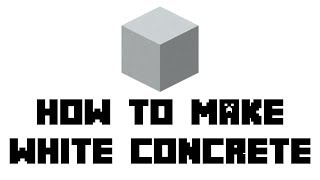 How To Make White Concrete Stairs In Minecraft