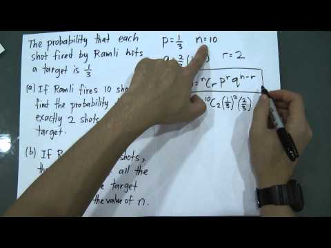 SPM - Add Maths - Form 5 - Probability Distribution (Example of Binomial Distribution)