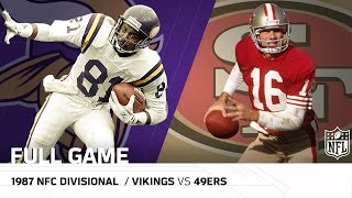 1987 NFC Divisional Playoffs: Minnesota Vikings vs. San Francisco 49ers | NFL Full Game