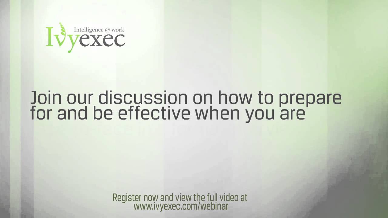 Maximizing Your Effectiveness in Interviews