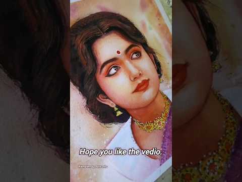 Watercolor portrait of Komola | Ayanna Chatterjee |  Komola O Sreeman Prithviraj