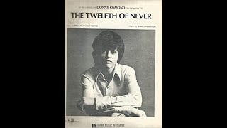 The Twelfth of Never - Donny Osmond (with lyrics)