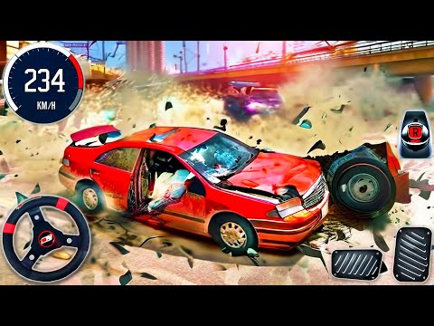 Car Crash Race Compilation Simulator 3D - Real Extreme Beam Racing Derby Car - Android GamePlay #3