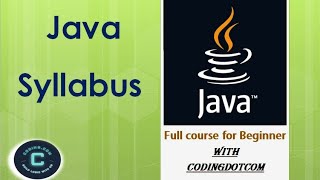 Syllabus of java  #content #syllabus with CodingDotCom✨✨