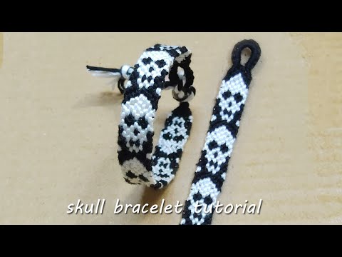 Skull Friendship Bracelet Pattern