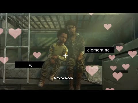hd episode 1-2clem and aj scenes | the walking dead game