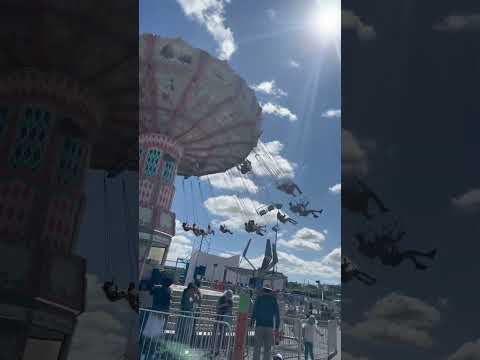 First time on the big swing. #family #fun #carnival #shorts #viral