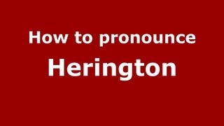 How to pronounce Herington