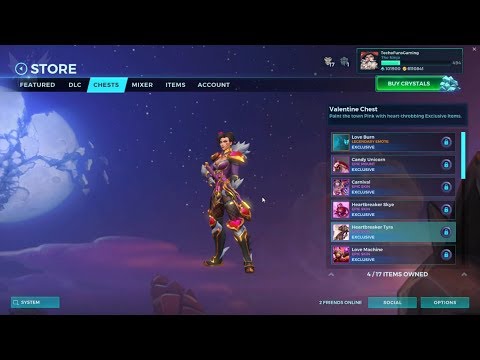 Paladins Patch 2.02 Valentines Chest All Items | Heartbreak Tyra