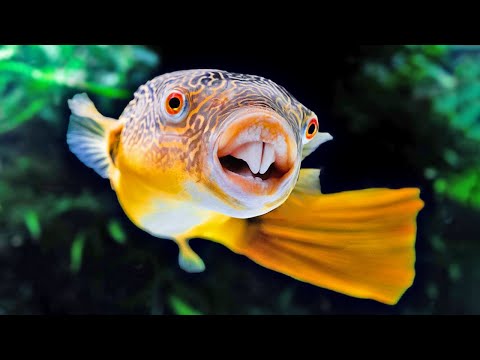 Štvorzubec obrí (Tetraodon mbu) — akvárium, kŕmenie a správanie