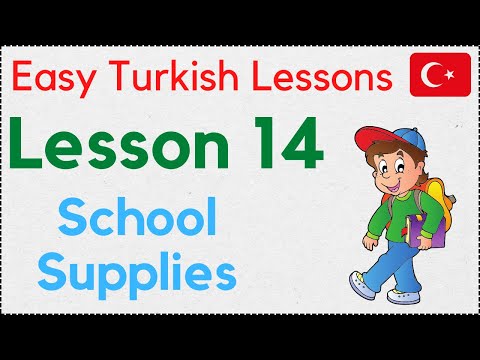 Easy Turkish Lesson 14 - School Supplies | @Talk Languages