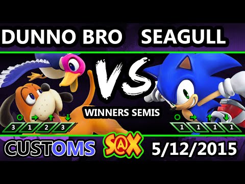 S@X Customs - DunnoBro (Duck Hunt) Vs. NS | Seagull (Sonic) SSB4 WS - Smash Wii U - Smash 4