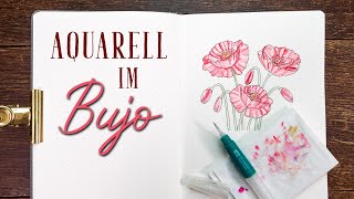 Wassertankpinsel: Aquarell im Bullet Journal