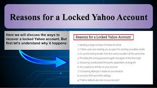 How to Unlock Yahoo Account?