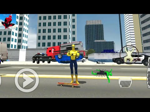 Flying Spiderman Ninja Gangster City Battle | Rope Spider Superhero Crime City - Android GamePlay