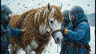 Brave Rescue Team Saves Horse Attacked by Thousands of Bees! 🐎🐝 | Shocking Animal Rescue