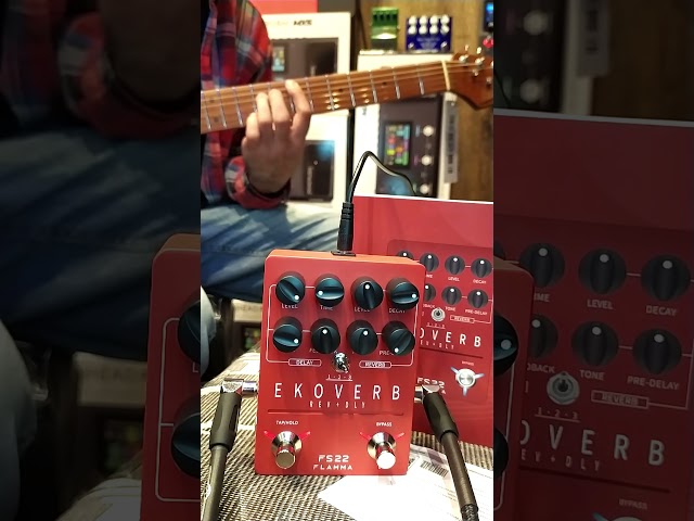 Vídeo relacionado con Laroal Efecto de reverberación Digital para Guitarra, 9 Tonos de reverberación, Pedal de Efectos de Guitarra, acompañamiento, decaimiento/Mezcla, perillas de Control Luminosas