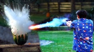 Shooting Watermelons with &#39;Exploding&#39;  Sodium Bullets!