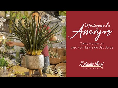 Como montar um vaso com Lança de São Jorge artificial.