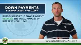 Down Payments for a Bad Credit Auto Loan
