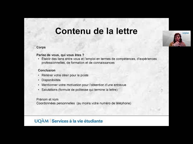 Conseils pour rédiger la lettre de présentation (3e partie)