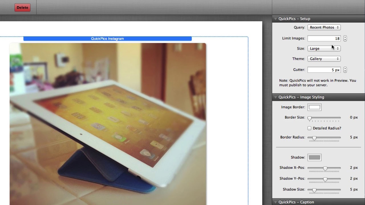 QuickPics Stack for RapidWeaver