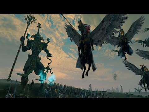 Tomb Kings vs Bretonnia | 11.250 Units huge cinematic battle | Total War Warhammer 2