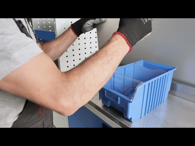 Vídeo relacionado con Caja modular de transporte con separadores, plástico, 520 x 327 x 125 mm
