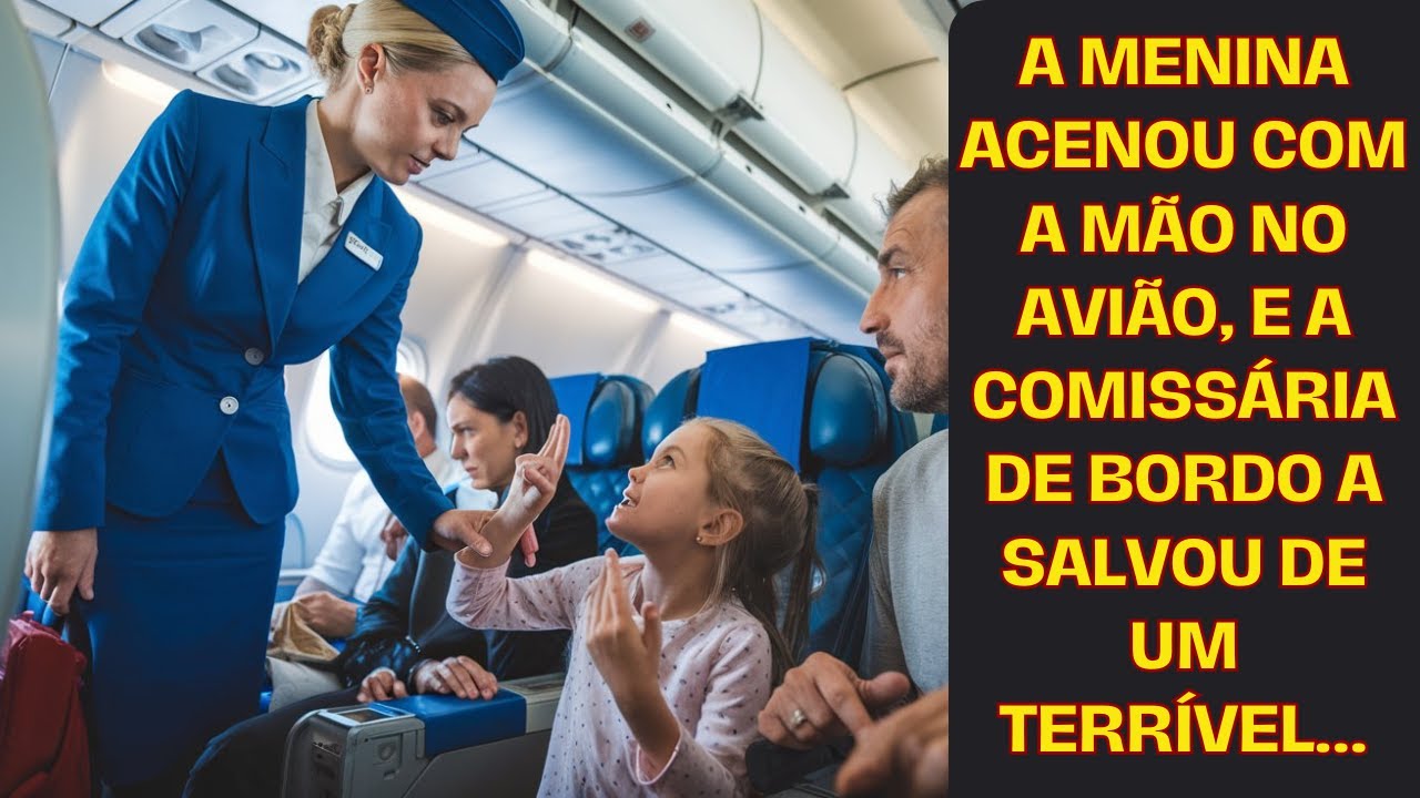 A menina acenou com a mão no avião, e a comissária de bordo a salvou de um terrível...