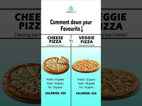 Cheese Pizza 🍕 vs Veggie Pizza 🥦 | Taste, Calories & Protein Battle! #shorts #viral