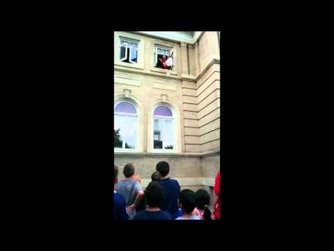 Egg Drop at Melrose Public Library in Slow Motion