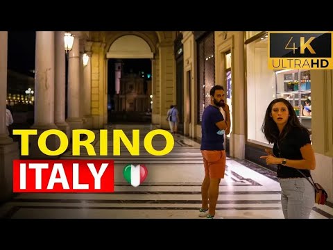 🇮🇹 Turin by night Italy, Turin Illuminated 4K Tour