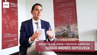 Opinión Alumno Master en Calidad Alimentaria: Sergio Sepúlveda