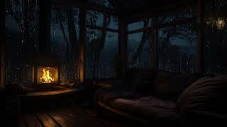 Cozy Forest Cabin with Rain and Fireplace | Perfect Escape for Deep Sleep and Relaxation