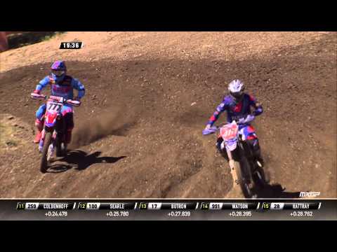 Romain Febvre passes Evgeny Bobryshev MXGP of Czech Republic 2015
