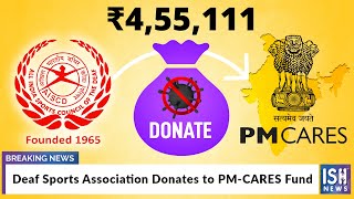 Deaf Sports Association Donates to PM-CARES Fund