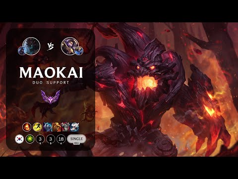 Maokai Support vs Blitzcrank - KR Master Patch 13.13