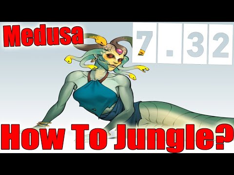 DoTa 2 How To Jungle Medusa Patch 7.32 b Midasduza