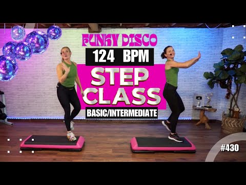 40 MIN - 124 BPM STEP AEROBICS - Basic to Intermediate #430