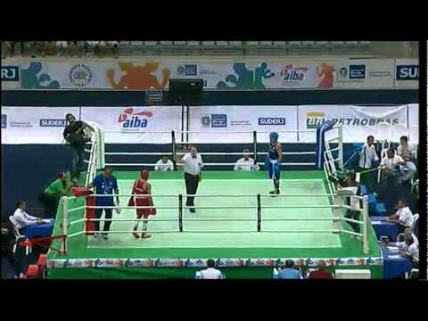 Bantam (56kg) SF - Vieira (BRA) vs Valdez (MEX) - 2012 American Olympic Qualifying Event