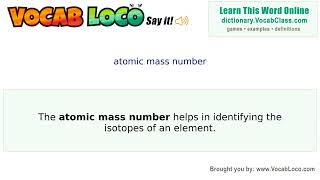Video thumbnail for atomic mass number
