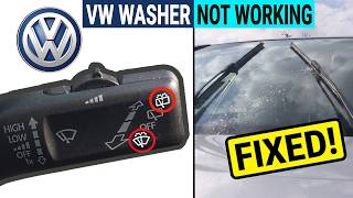 VW Windshield Washer fluid not working diagnose and Fix