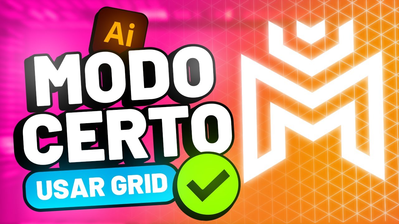 Como criar LOGO COM GRID no Illustrator (melhor vídeo BR)