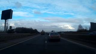 Driving East On M80 Motorway From Glasgow To The Castle In Stirling Scotland