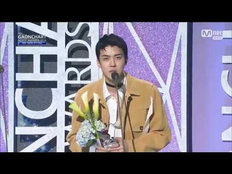 170222  Sehun세훈 & EXO엑소 won The Artist of Fan Choice Award   6th Gaon Chart K Pop Awards