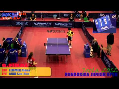 Joola Hungarian 2012 - Girls Singles LEMMER Alena vs. CHIU Ssu-Hua