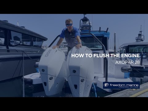Axopar 28 - How to Flush the Engine - Freedom Marine International Yacht Sales