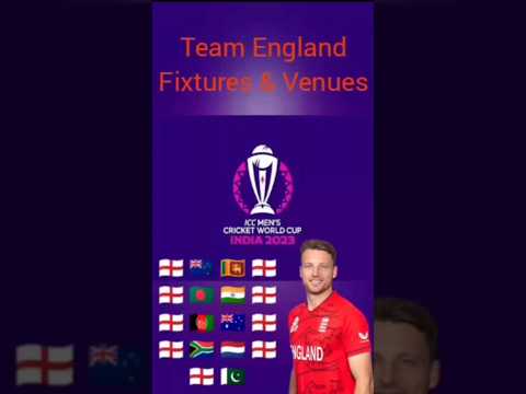 Team England Fixtures | ICC Men's CWC 2023